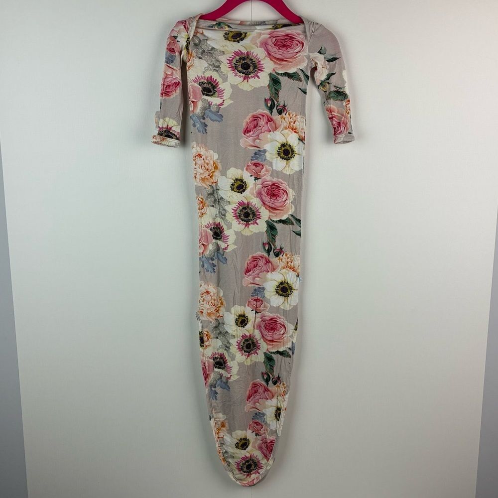 Posh Peanut Floral Baby Knot Gown Sleep Sack Viscose Bamboo Infant 0-3 Months
